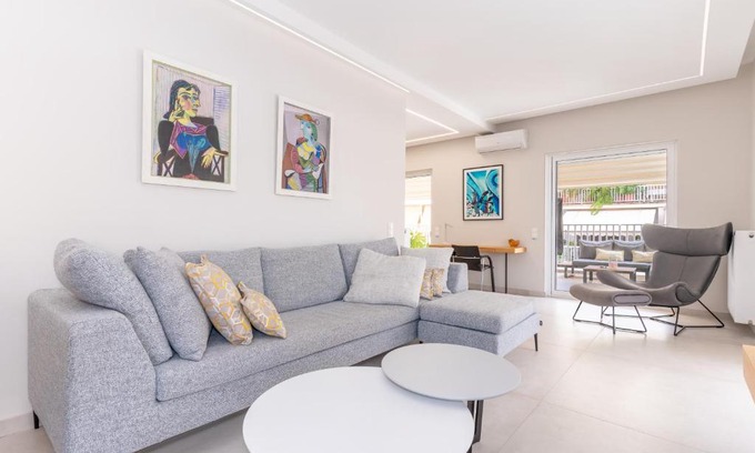 Kallithea Apartment | Sunny & Luxurious Penthouse with Terrace