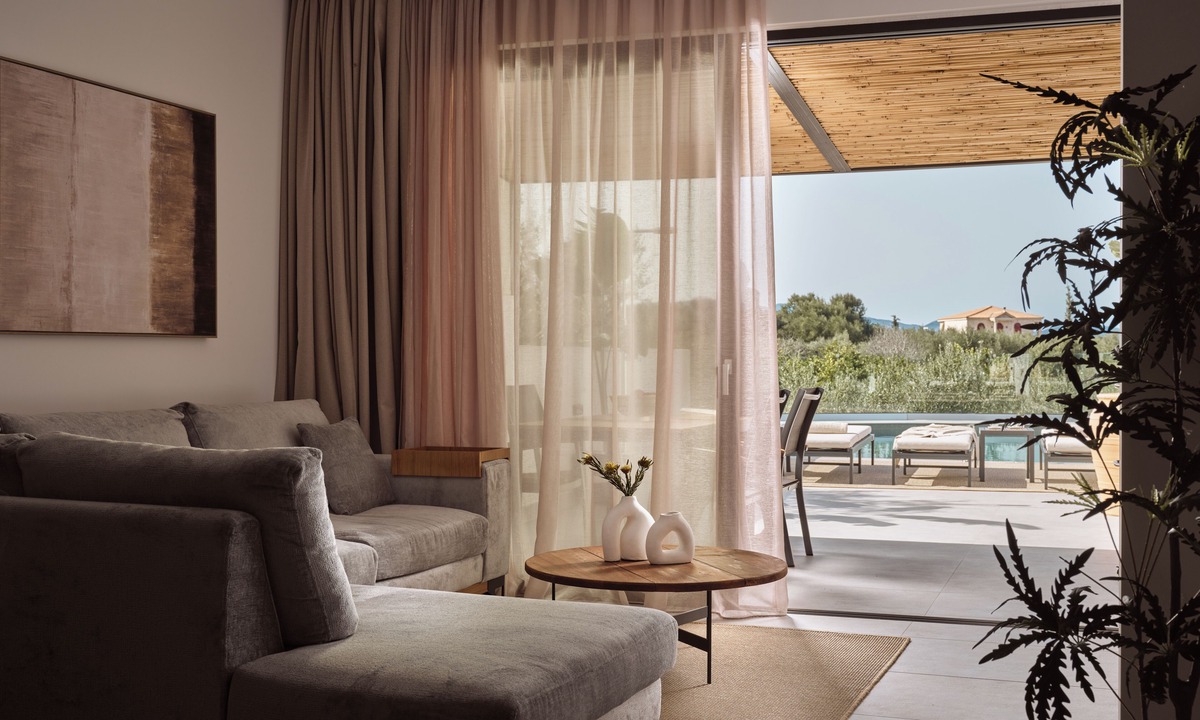Psarou Villa | Villa with beautiful view and breathtaking sunset.
