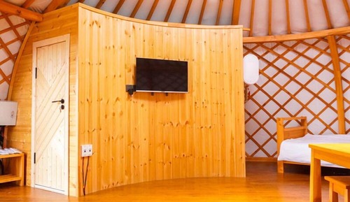 Basic Mobile Home, Balcony, Mountain View